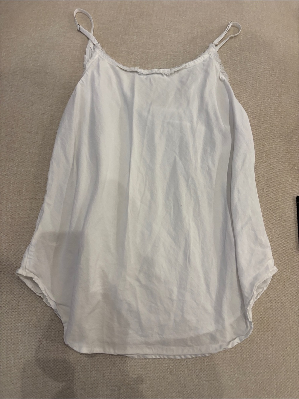 Bella Dahl White V-Neck Lace Trim Camisole - Picture 5 of 6